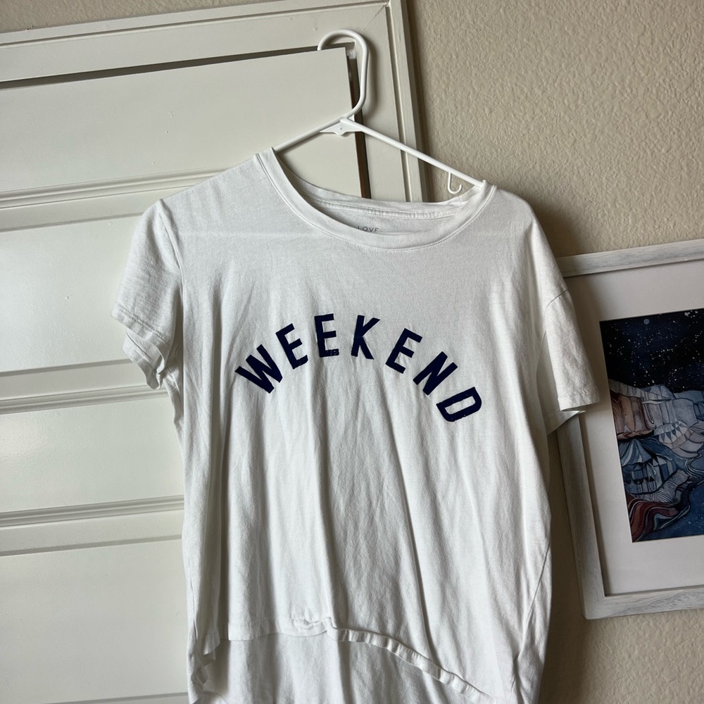 White Weekend Graphic T-Shirt